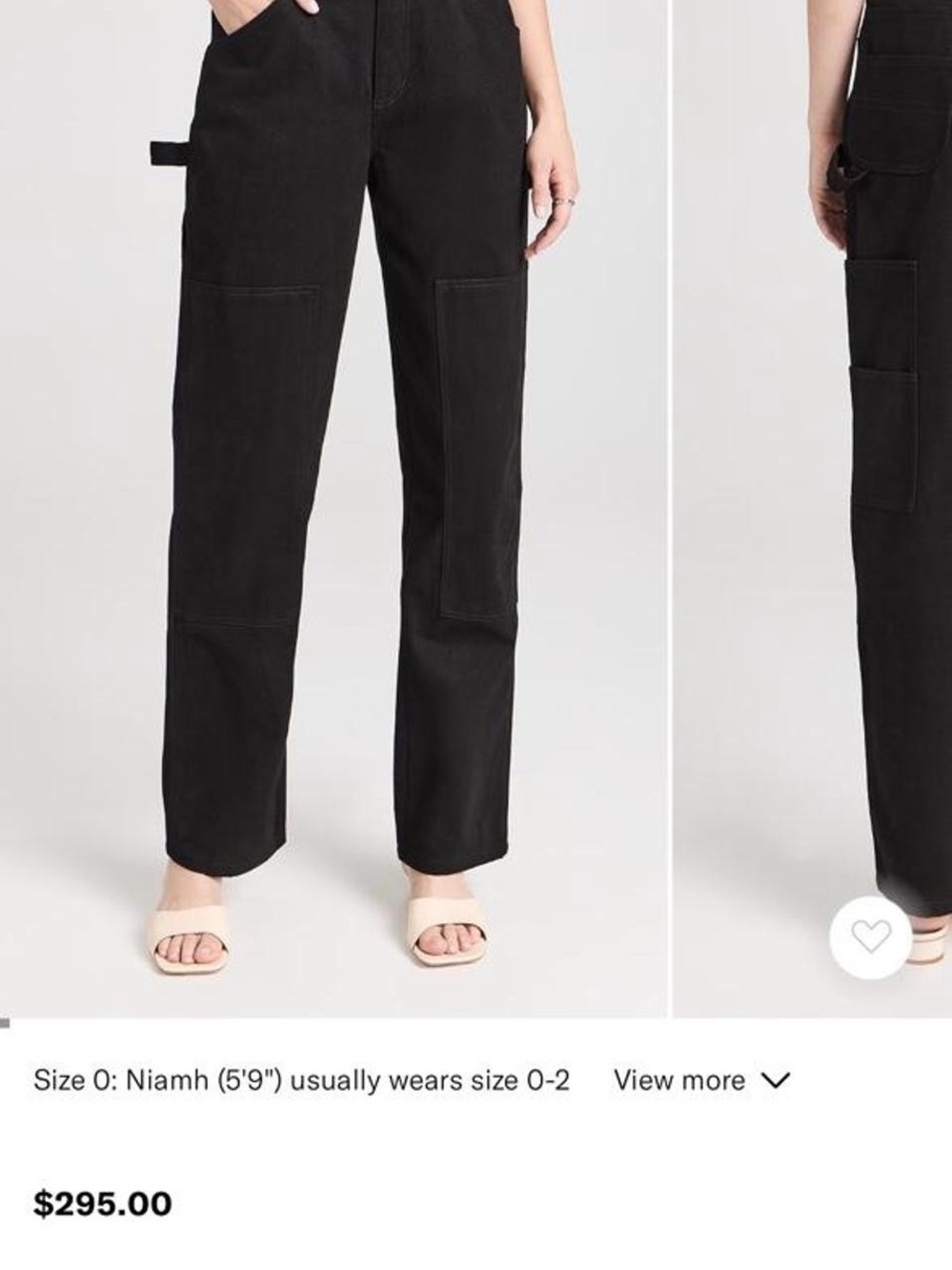 STAUD Black Straight-Leg Painter Pants